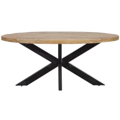 Mangohoutonline Mangohouten Eettafel Tulsa Ovaal 300x130 cm Mahom