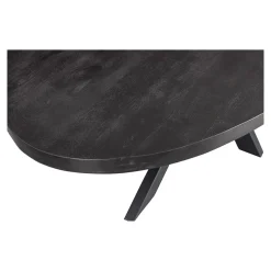 Mangohoutonline Mangohouten Eettafel Tulsa Black Ovaal 210×100 cm Mahom