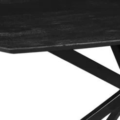 Mangohoutonline Mangohouten Eettafel Vicenza Black Deens Ovaal 210x100 cm Mahom