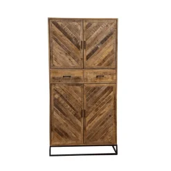Mangohoutonline Mangohouten Kast Reno 100 cm met 2 lades en 4 deuren Mahom