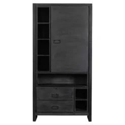 Mangohoutonline Mangohouten Kast Stockton Black 100 cm Mahom