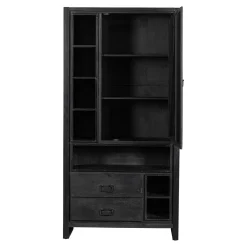 Mangohoutonline Mangohouten Kast Stockton Black 100 cm Mahom