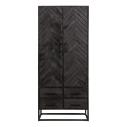 Mangohoutonline Mangohouten Kast Toronto Black 80 cm Mahom