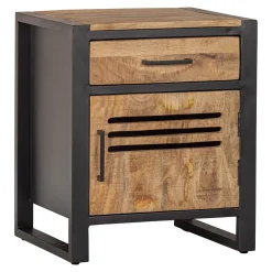 Mangohoutonline Mangohouten Nachtkastje Henderson met lade Mahom