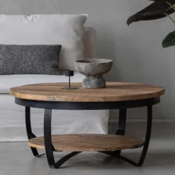 Mangohoutonline Mangohouten Salontafel Bakersfield 90 cm Mahom