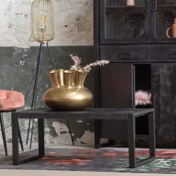 Mangohoutonline Mangohouten Salontafel Britt Black 110 cm Mahom