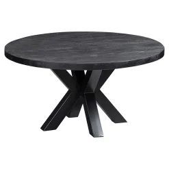 Mangohoutonline Mangohouten Salontafel Glendale Black 90 cm Mahom