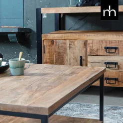 Mangohoutonline Mangohouten Salontafel Miami 80 x 80 Mahom
