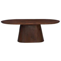 Mangohoutonline Mangohouten Salontafel Nova Capsule Donkerbruin 120 cm Mahom