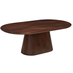 Mangohoutonline Mangohouten Salontafel Nova Capsule Donkerbruin 120 cm Mahom