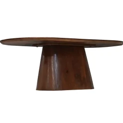 Mangohoutonline Mangohouten Salontafel Nova Capsule Donkerbruin 120 cm Mahom