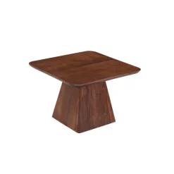 Mangohoutonline Mangohouten Salontafel Nova Vierkant 60x60 cm Donkerbruin Mahom