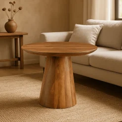 Mangohoutonline Mangohouten Salontafel Nova Rond 60 cm Mahom