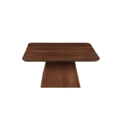 Mangohoutonline Mangohouten Salontafel Nova Vierkant 80x80 cm Donkerbruin Mahom
