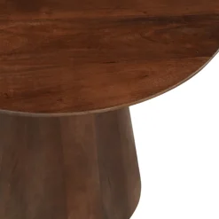 Mangohoutonline Mangohouten Salontafel Nova Rond 60 cm Donkerbruin Mahom