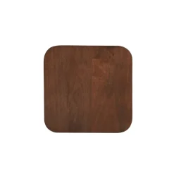 Mangohoutonline Mangohouten Salontafel Nova Vierkant 40x40 cm Donkerbruin Mahom