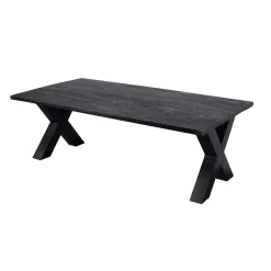 Mangohoutonline Mangohouten Salontafel Orlando Black 130 cm Mahom