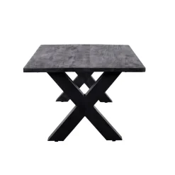 Mangohoutonline Mangohouten Salontafel Orlando Black 130 cm Mahom