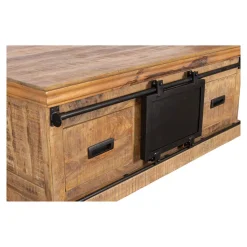 Mangohoutonline Mangohouten Salontafel Portland 120 cm 4 lades Mahom