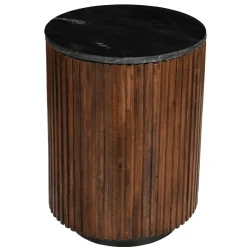 Mangohoutonline Mangohouten Salontafel Rond Austin 40 cm Mahom