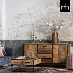 Mangohoutonline Mangohouten Salontafel San Antonio 80x80 cm Mahom