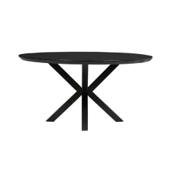 Mangohoutonline Mangohouten Salontafel Vicenza Black 90 cm Mahom