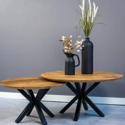 Mangohoutonline Mangohouten Salontafel Vicenza 70 cm Mahom