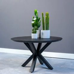 Mangohoutonline Mangohouten Salontafel Vicenza Black 70 cm Mahom