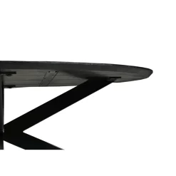 Mangohoutonline Mangohouten Salontafel Vicenza Black Ovaal Mahom