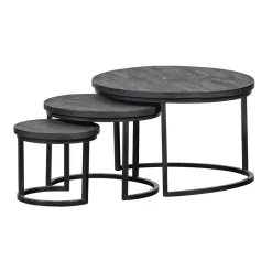 Mangohoutonline Mangohouten Salontafels Sienna Set van 3 Mahom