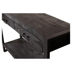 Mangohoutonline Mangohouten Sidetable Britt Black 2 lades 120 cm Mahom