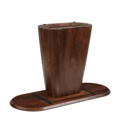 Mangohoutonline Mangohouten Sidetable Nova Capsule Donkerbruin 130 cm Mahom