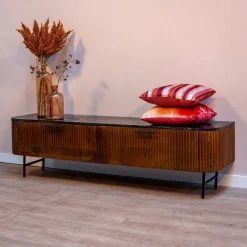 Mangohoutonline Mangohouten TV Meubel Austin 180 cm Mahom