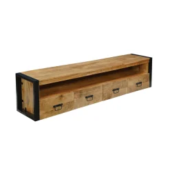 Mangohoutonline Mangohouten TV Meubel Britt zwevend 180 cm Mahom