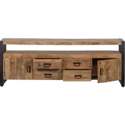 Mangohoutonline Mangohouten TV Meubel Britt 220 cm Mahom