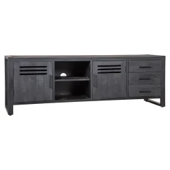 Mangohoutonline Mangohouten TV Meubel Henderson Black 180 cm Mahom