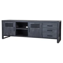 Mangohoutonline Mangohouten TV Meubel Henderson Black 180 cm Mahom