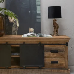 Mangohoutonline Mangohouten TV Meubel Portland 180 cm Mahom