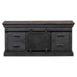 Mangohoutonline Mangohouten TV Meubel Portland Black 120 cm Mahom