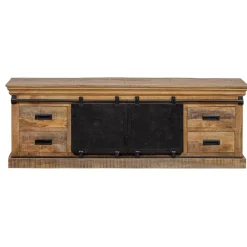 Mangohoutonline Mangohouten TV Meubel Portland 220 cm Mahom