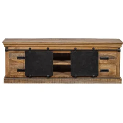 Mangohoutonline Mangohouten TV Meubel Portland 200 cm Mahom