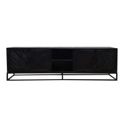 Mangohoutonline Mangohouten TV Meubel Reno Black 200 cm Mahom
