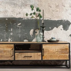 Mangohoutonline Mangohouten TV Meubel San Antonio 210 cm Mahom