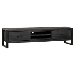 Mangohoutonline Mangohouten TV meubel Stockton Black 160 cm Mahom