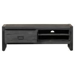 Mangohoutonline Mangohouten TV meubel Stockton Black 130 cm Mahom