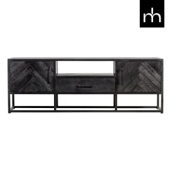 Mangohoutonline Mangohouten TV Meubel Toronto Black 145 cm Mahom