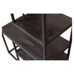 Mangohoutonline Mangohouten Vakkenkast Chicago Black 80 cm Mahom