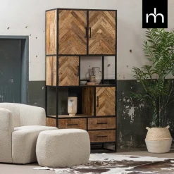 Mangohoutonline Mangohouten Vakkenkast New Haven 90 cm Mahom