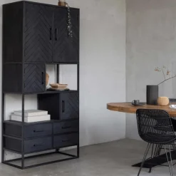 Mangohoutonline Mangohouten Vakkenkast Sienna 90 cm Mahom