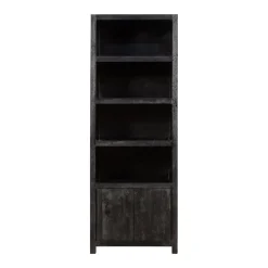 Mangohoutonline Mangohouten Wandkast Phoenix 80 cm Mahom (4 open vakken, 2 deuren)